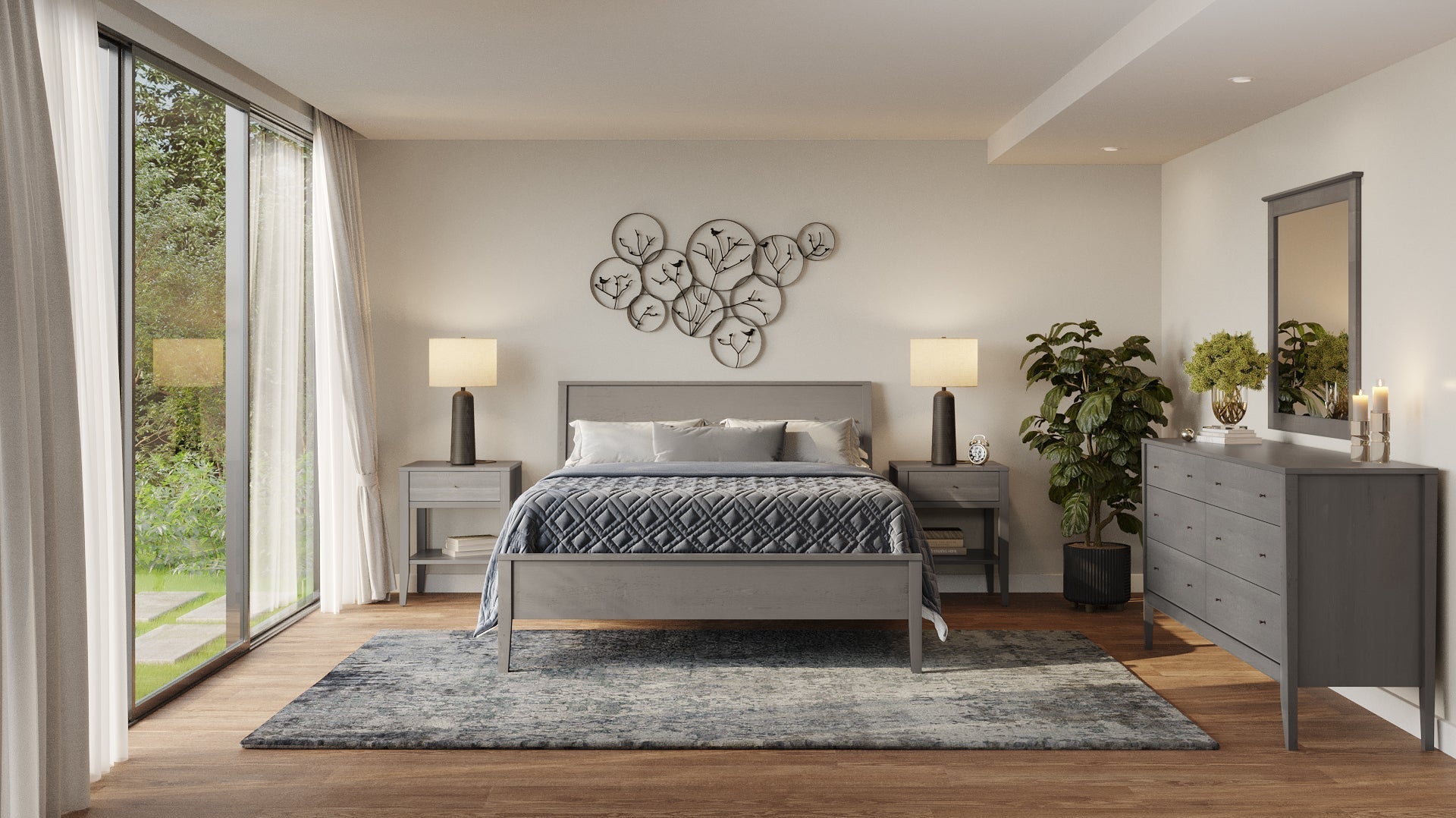 Thurston's Allen Collection solid-wood bedroom furniture handcrafted with clean lines and sleek finishes for lasting durability and timeless elegance