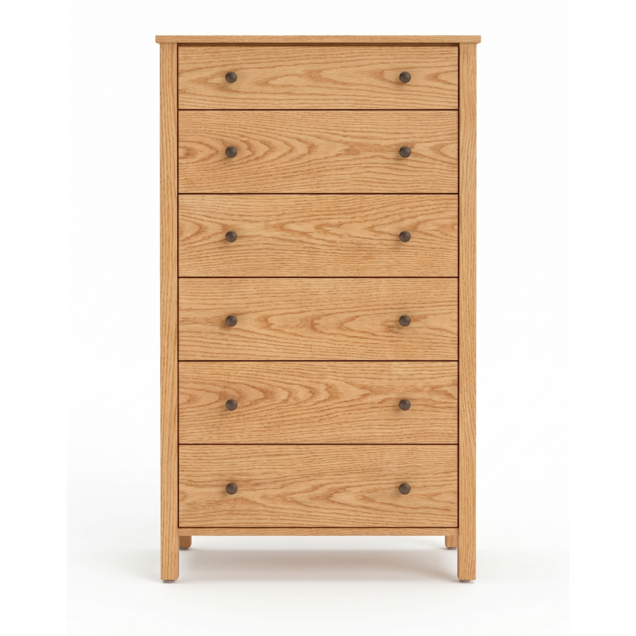 Oak 6 drawer dresser solid wood Shaker bedroom furniture