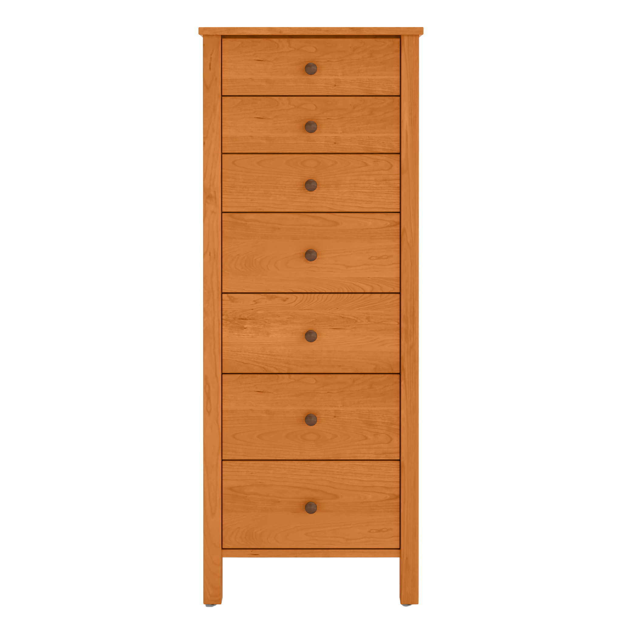 Cherry wood lingerie chest Shaker style with 7 drawers