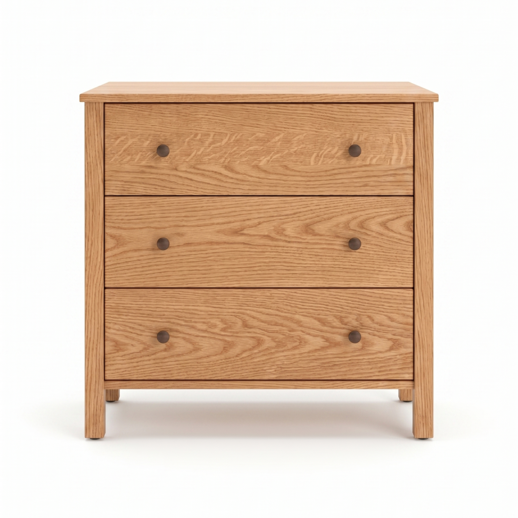 Shaker style oak dresser with 3 drawers solid wood
