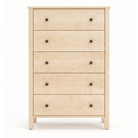 Solid wood maple bedroom dresser 5 drawer Shaker design