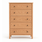 Oak 5 drawer dresser solid wood Shaker bedroom furniture