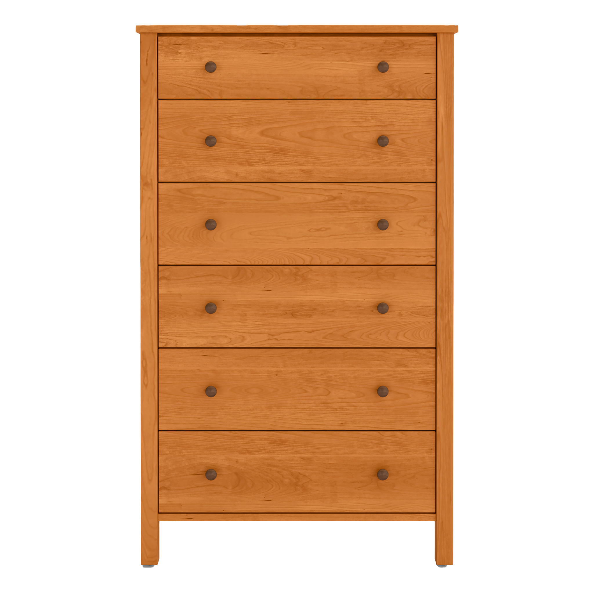 Shaker Cherry dresser with 6 drawers solid wood natural finish
