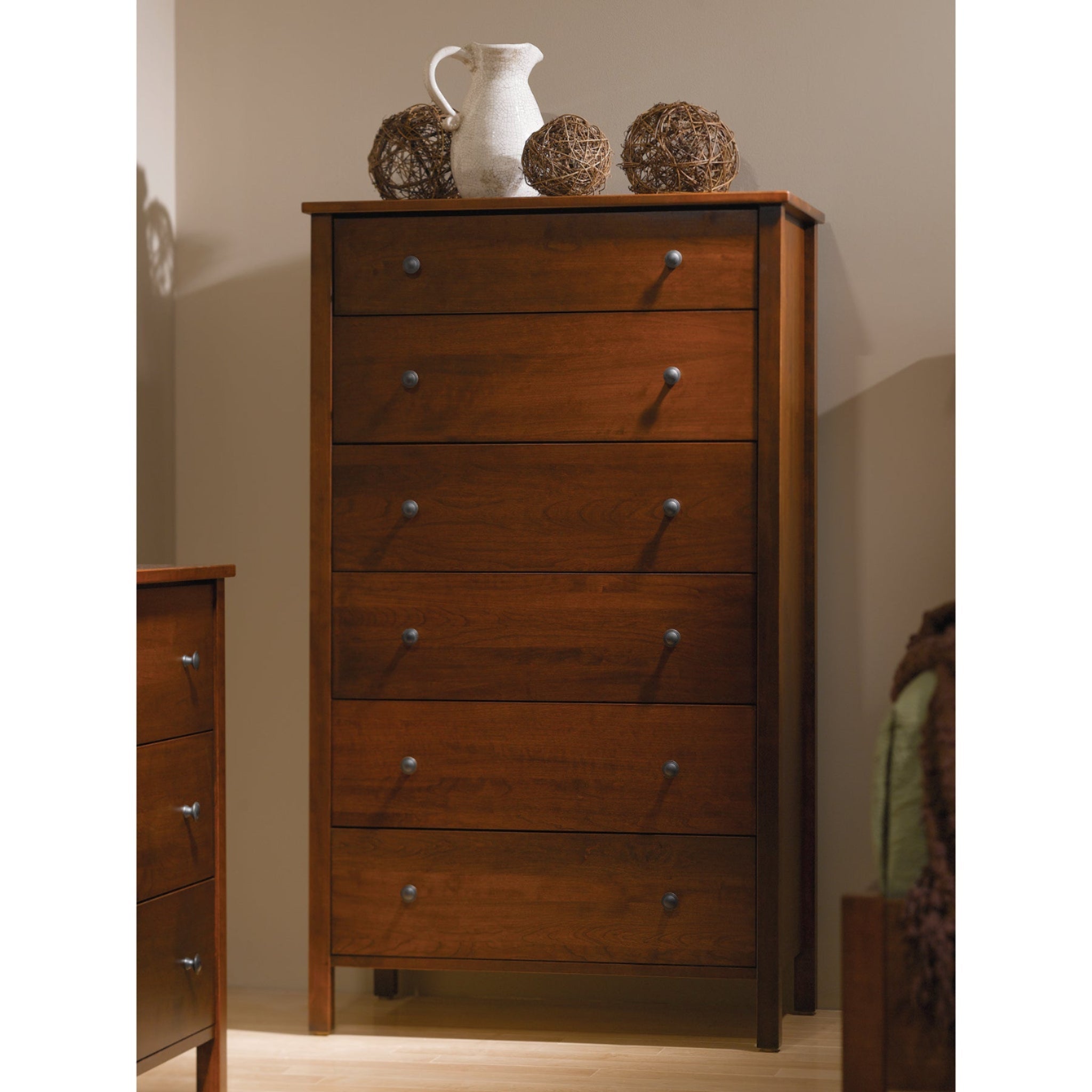 Solid cherry concord shaker style dresser with 6 drawers