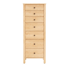 Maple wood lingerie chest Shaker style with 7 drawers