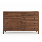 Solid wood walnut bedroom dresser 8 drawer Shaker design
