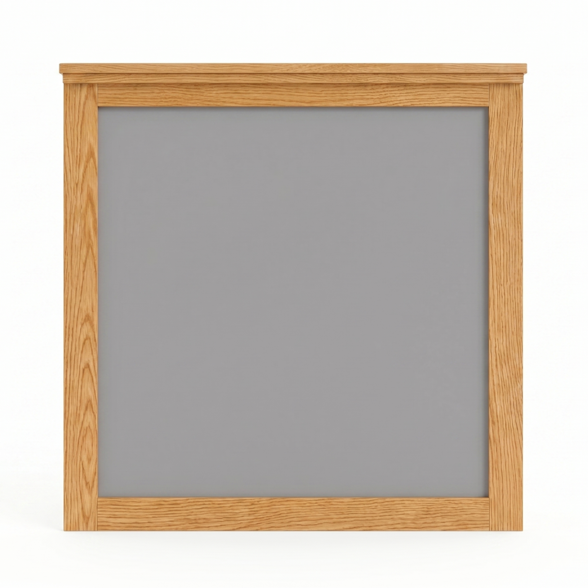 Shaker oak wall mirror solid wood frame natural finish