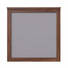 Walnut wood wall mirror Shaker style solid wood frame