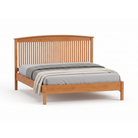 Solid Cherry Shaker spindle bed frame with curved headboard