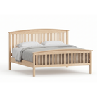 Maple Shaker style bed with vertical spindle headboard and footboard