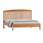 Solid Cherry Shaker spindle bed frame with curved headboard