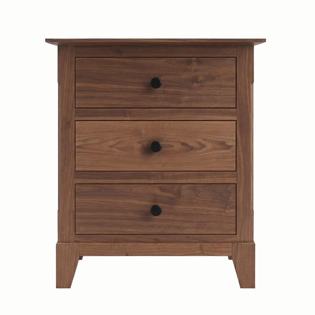 Cabot Three Drawer Nightstand