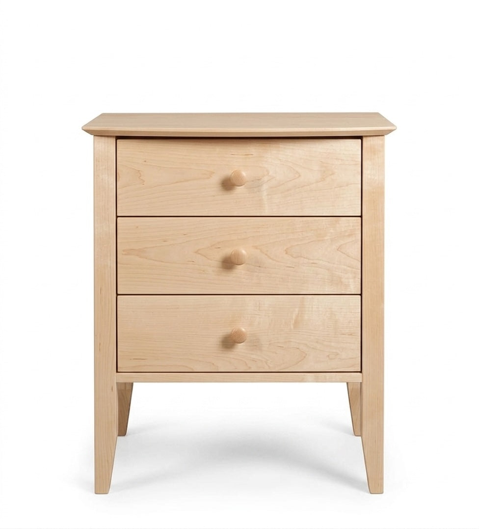 Coastal Three Drawer Nightstand
