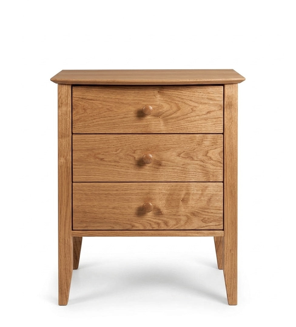 Coastal Three Drawer Nightstand