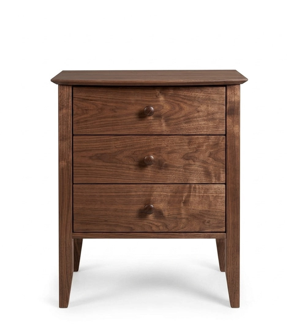 Coastal Three Drawer Nightstand