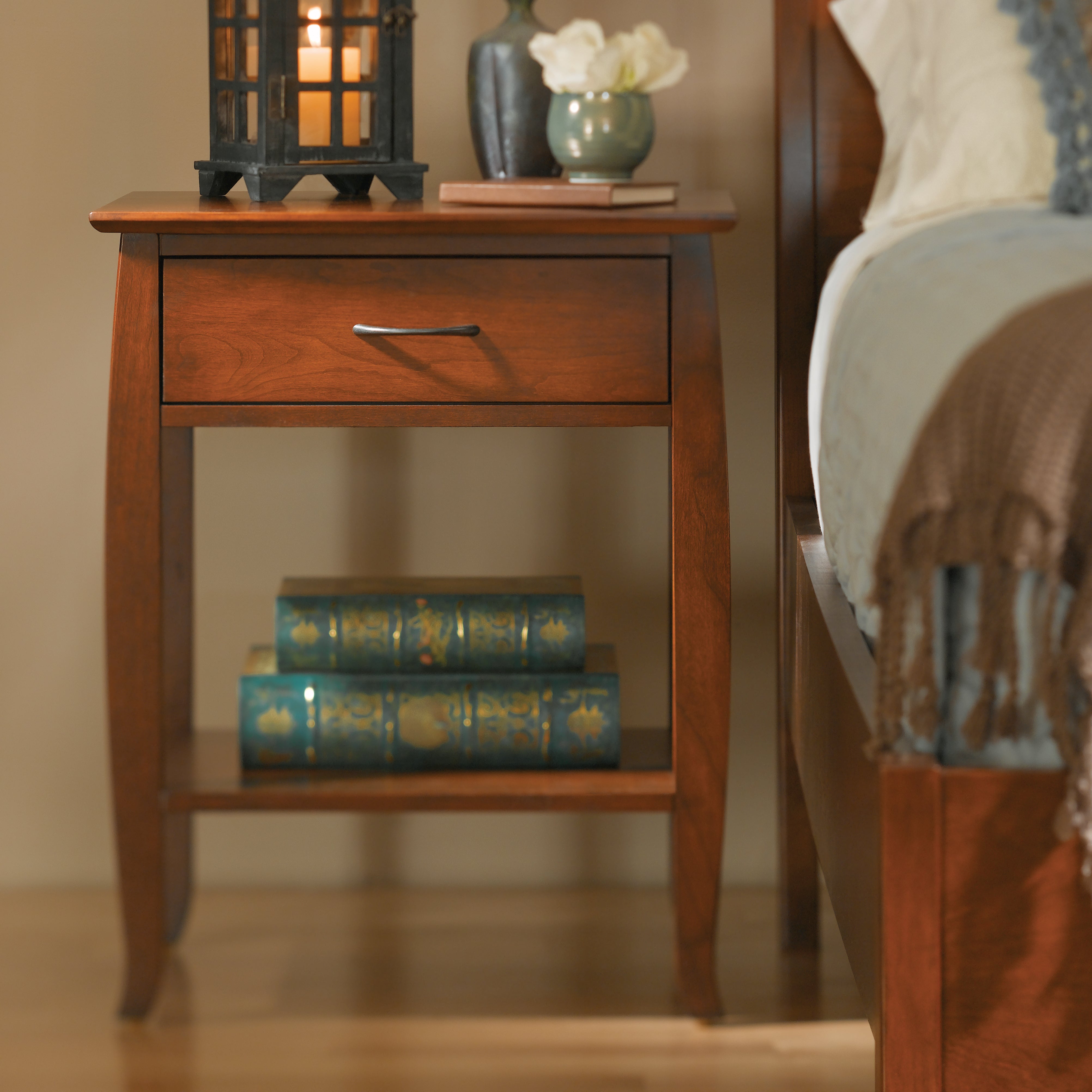 Cascade One Drawer Nightstand - Cherry