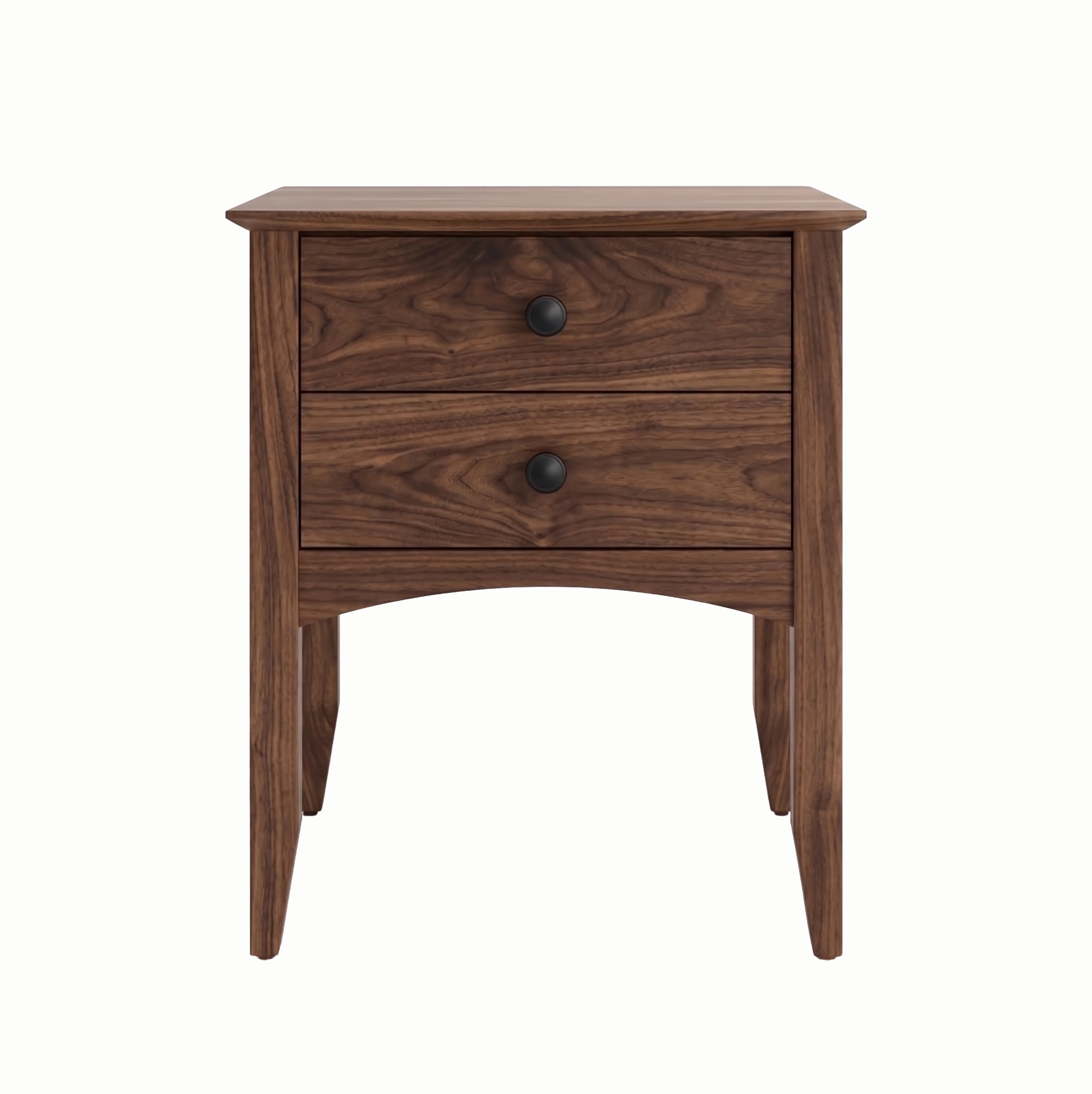 Traditional Two Drawer Nightstand
