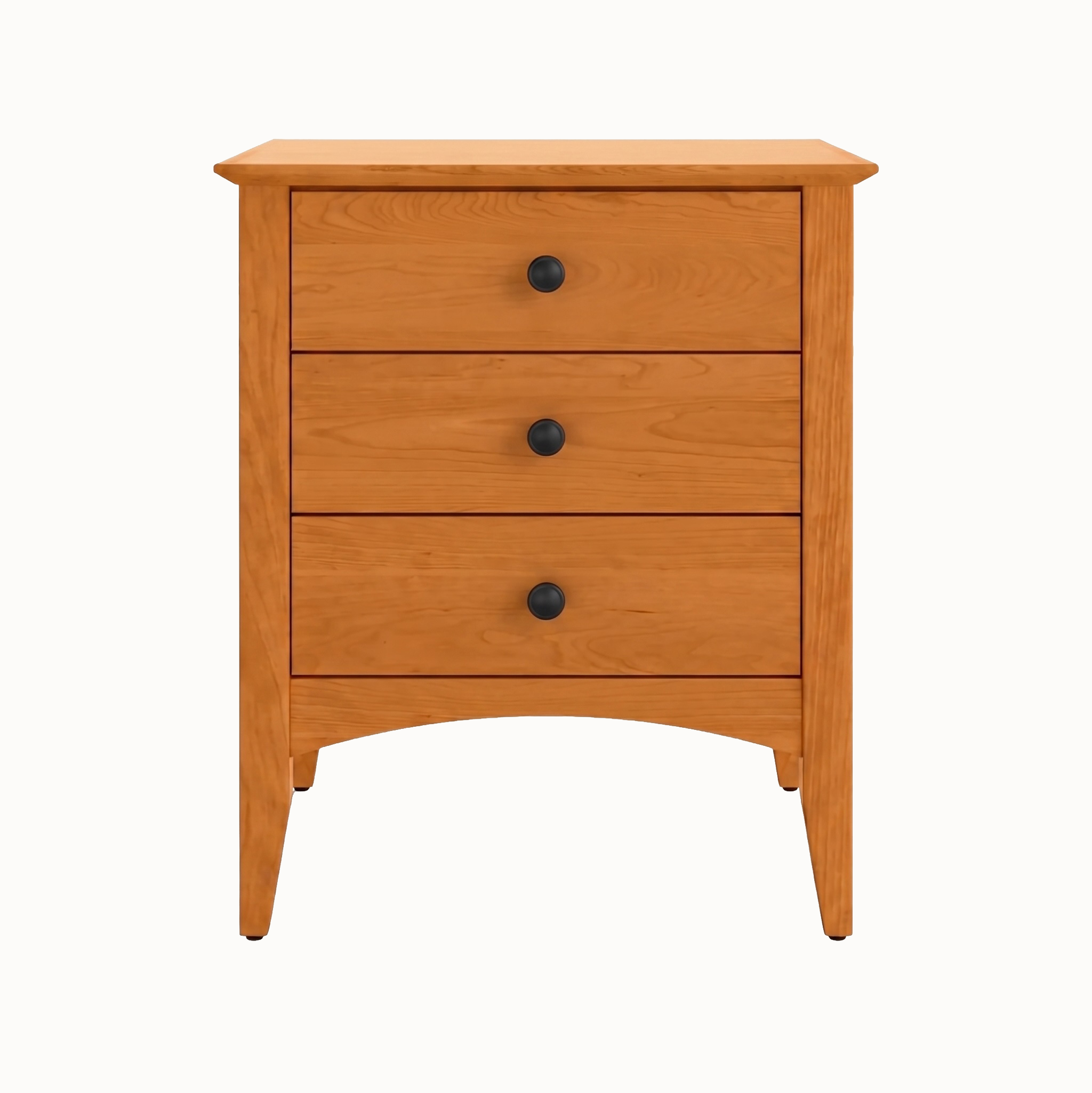 Traditional Three Drawer Nightstand