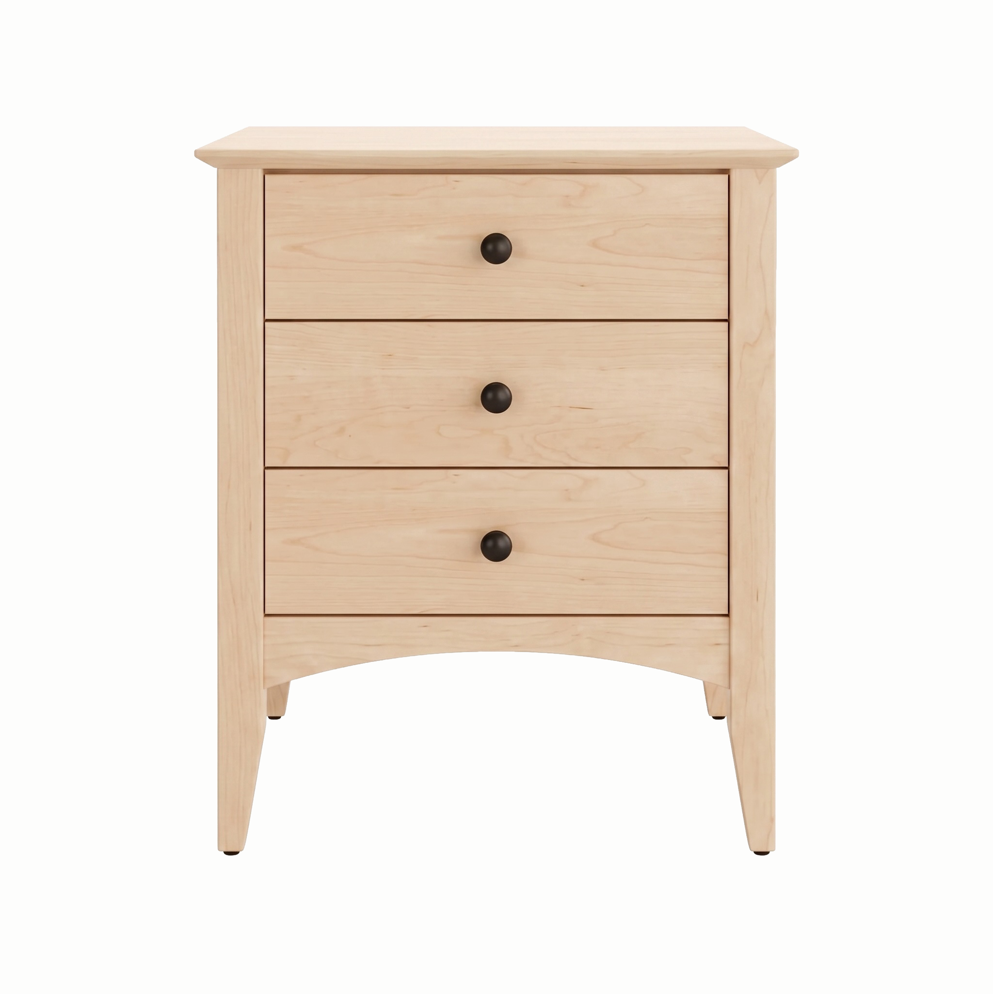 Traditional Three Drawer Nightstand