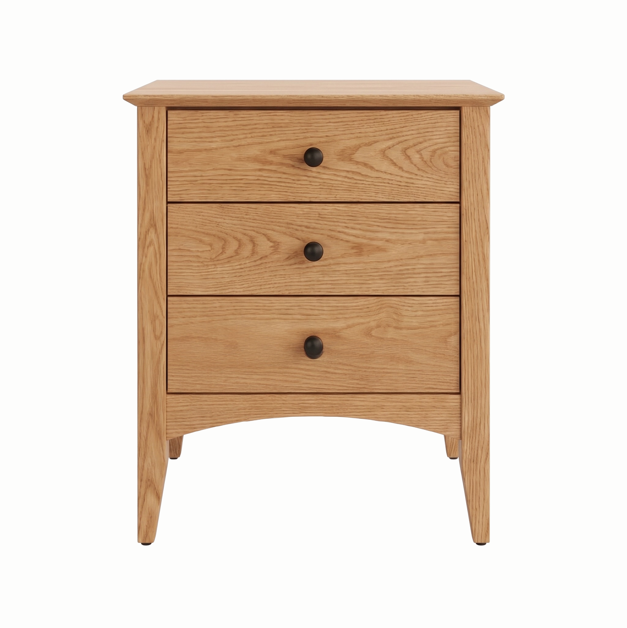 Traditional Three Drawer Nightstand