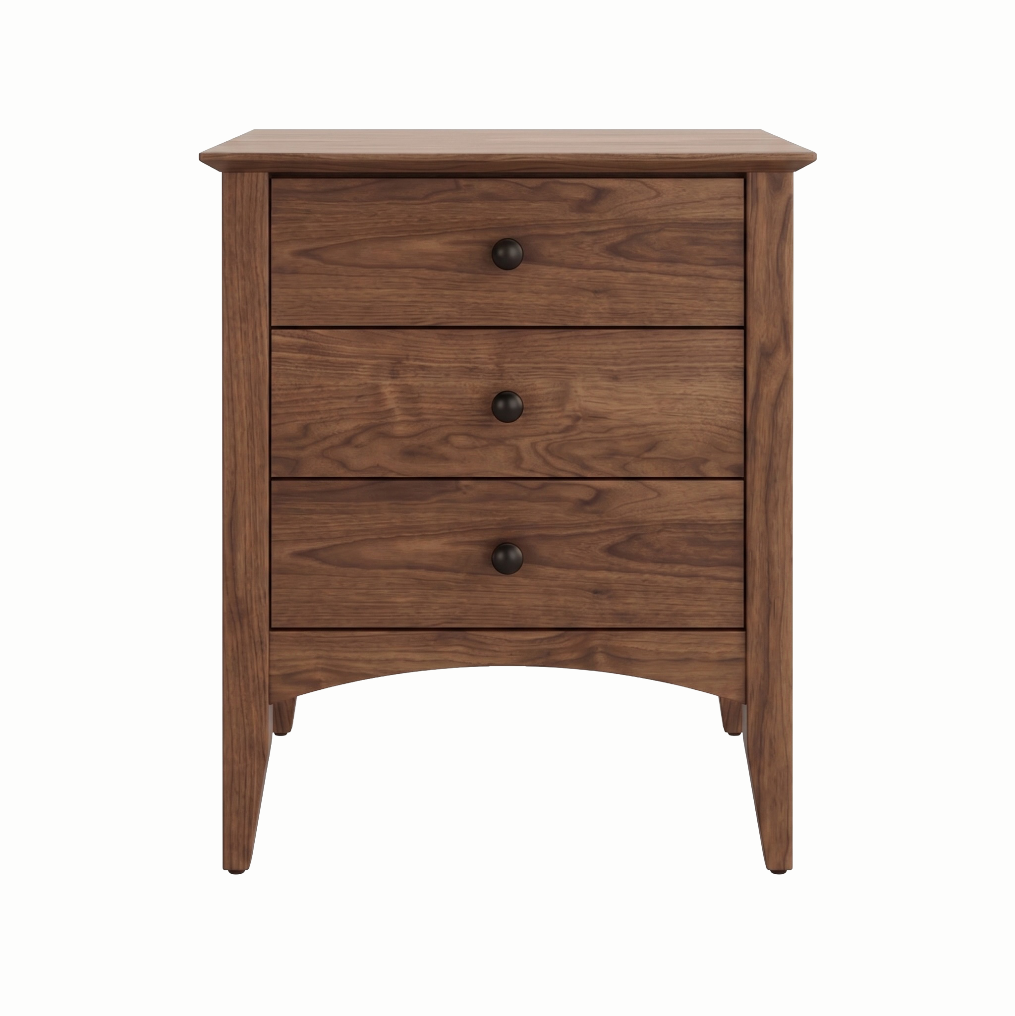 Traditional Three Drawer Nightstand