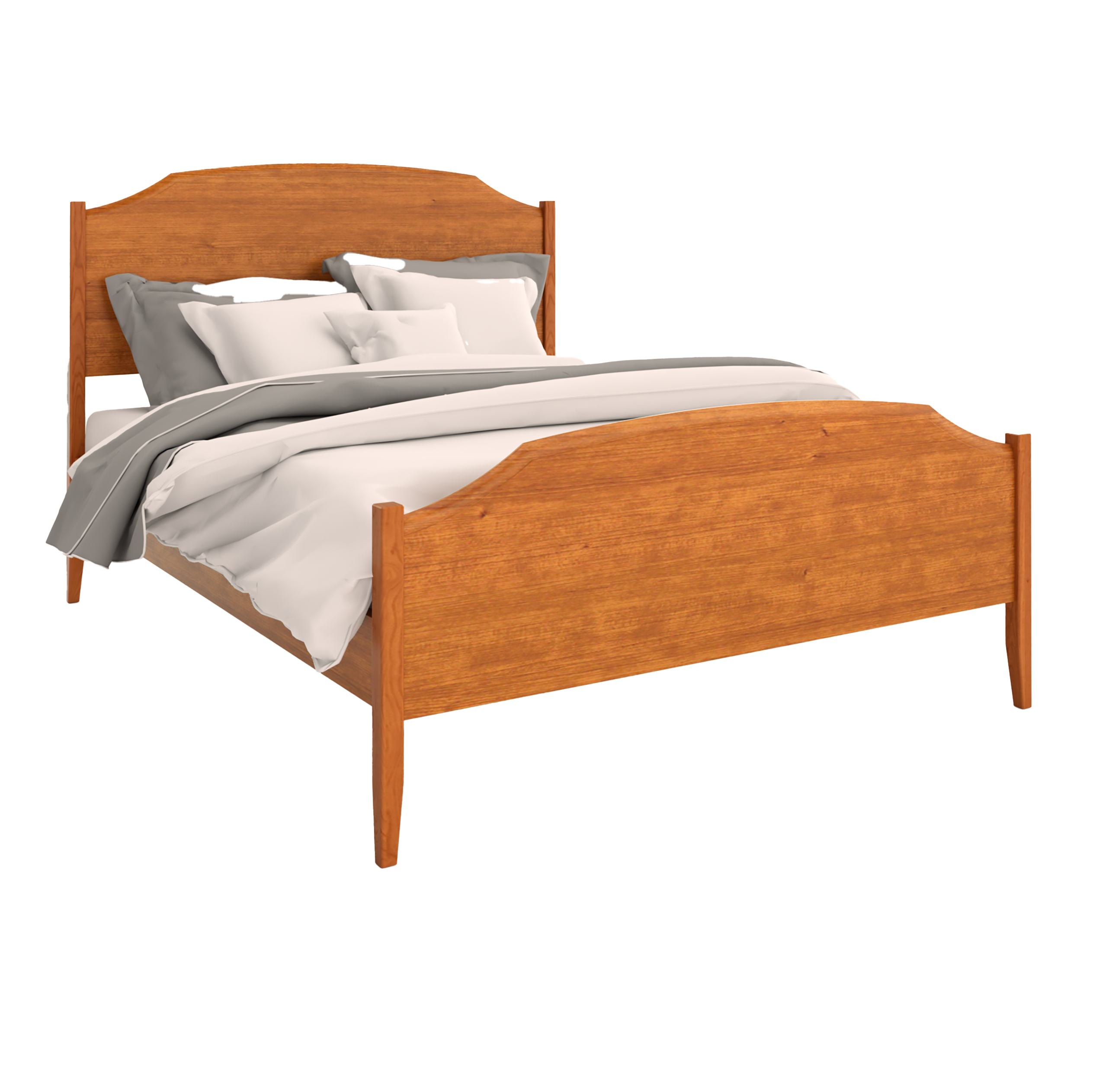 Traditional Panel Bed High Footboard