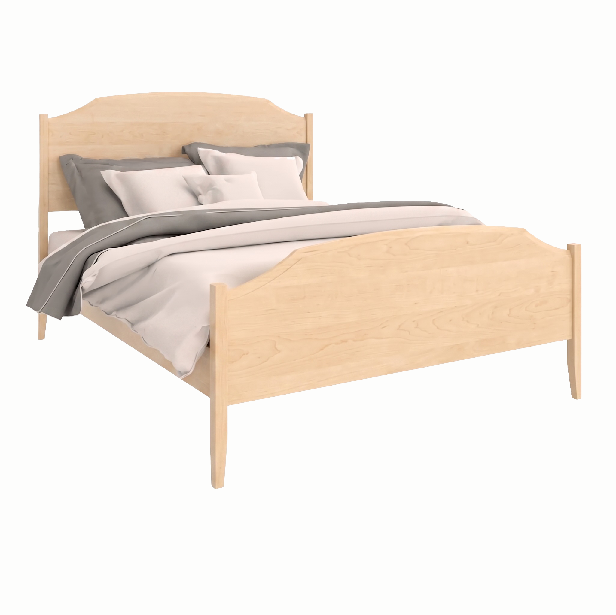 Traditional Panel Bed High Footboard