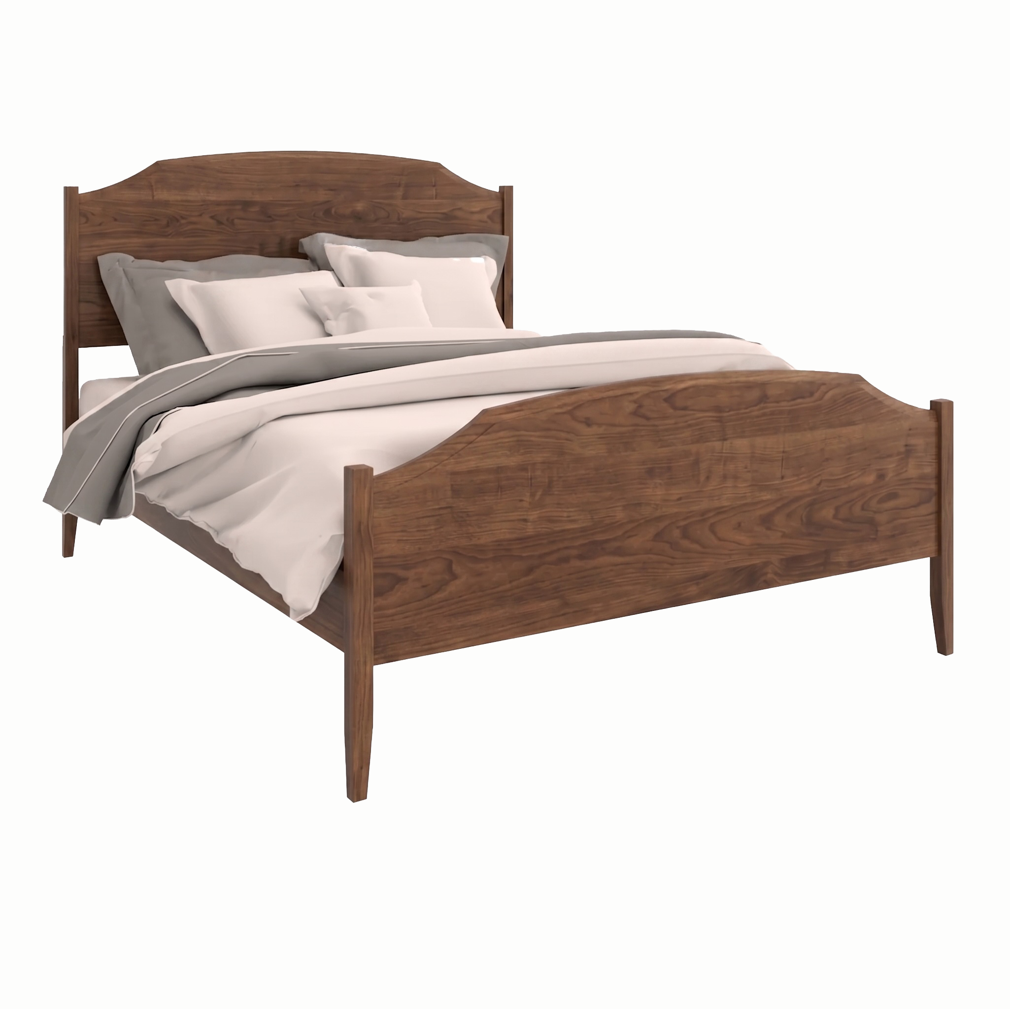 Traditional Panel Bed High Footboard