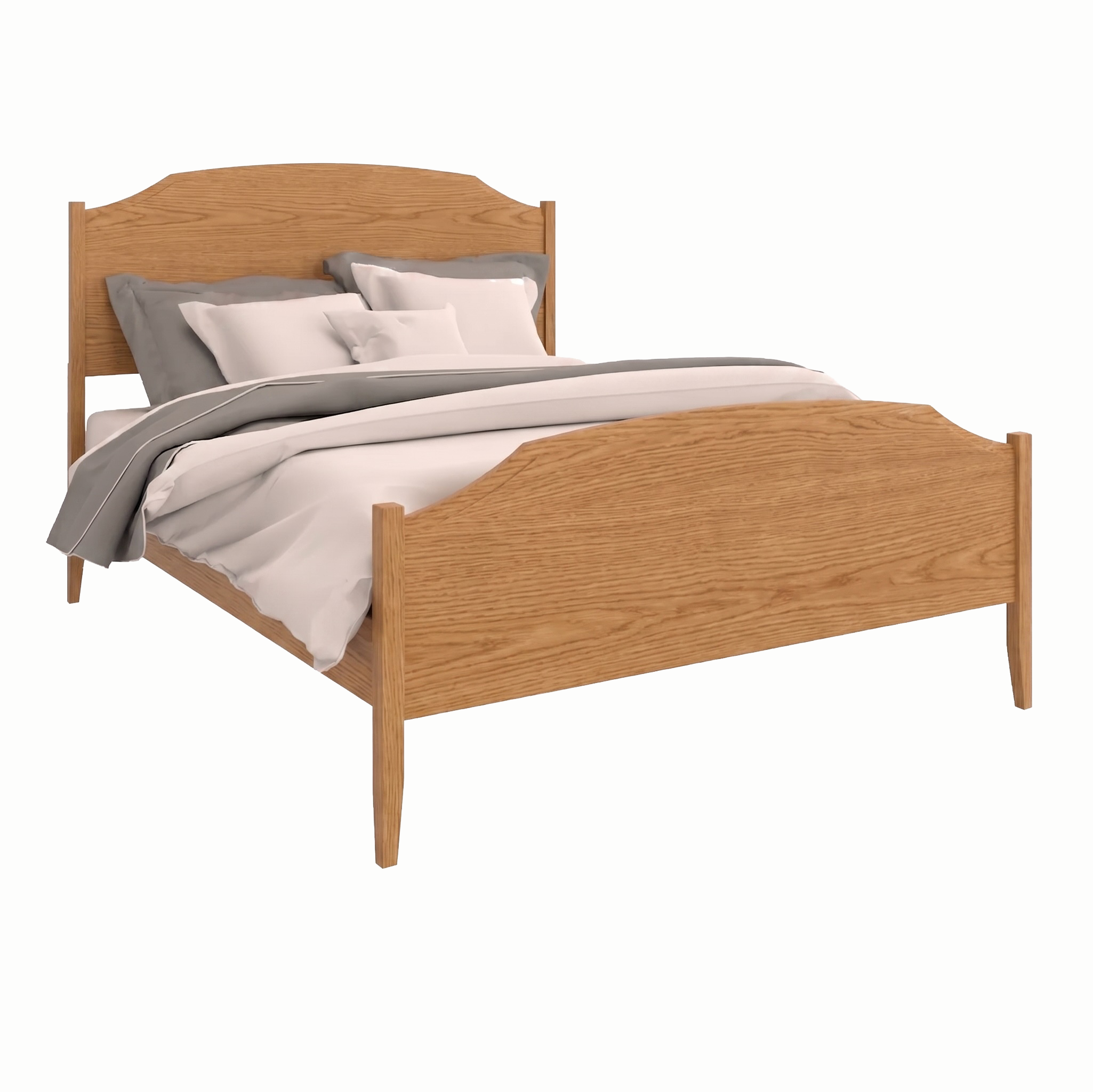 Traditional Panel Bed High Footboard